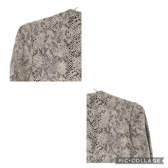Cupcakes and Cashmere Isabell Snake Print Faux Suede Moto Jacket - Sz S - Picture 11 of 13